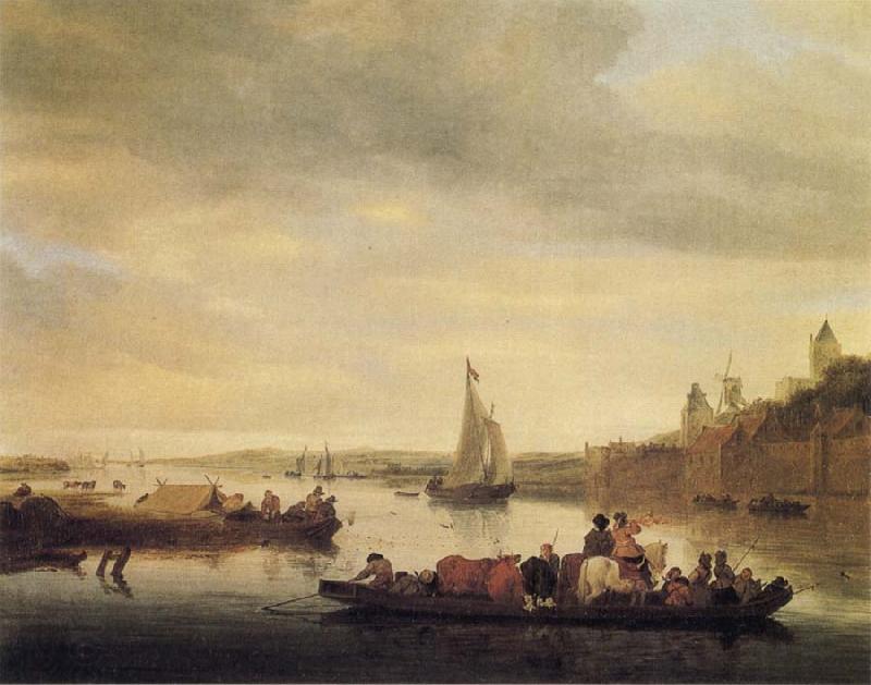 Saloman van Ruysdael The Crossing at Nimwegen oil painting picture